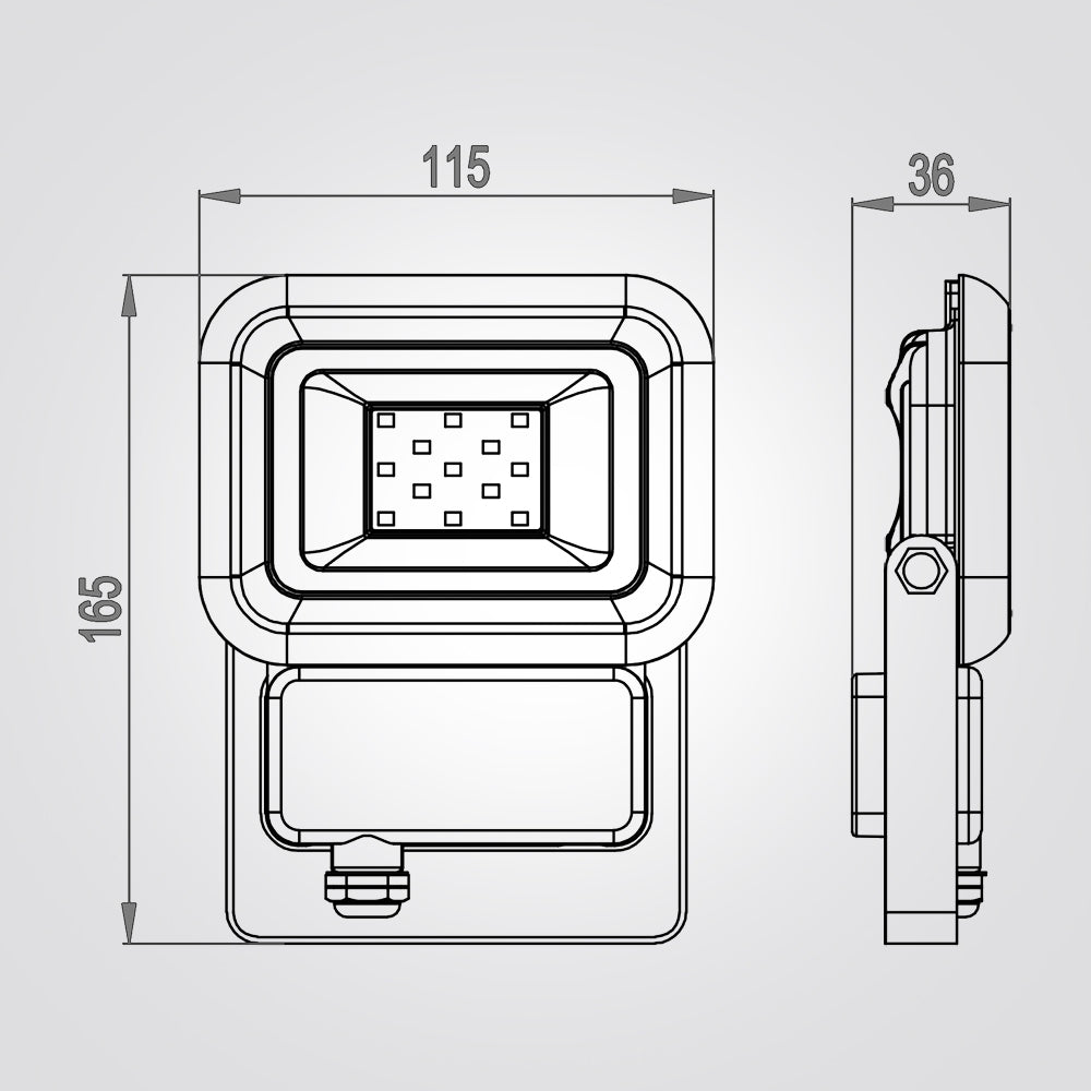 פרוז'קטור פנס הצפה רומל LED 10W לבן| IP64