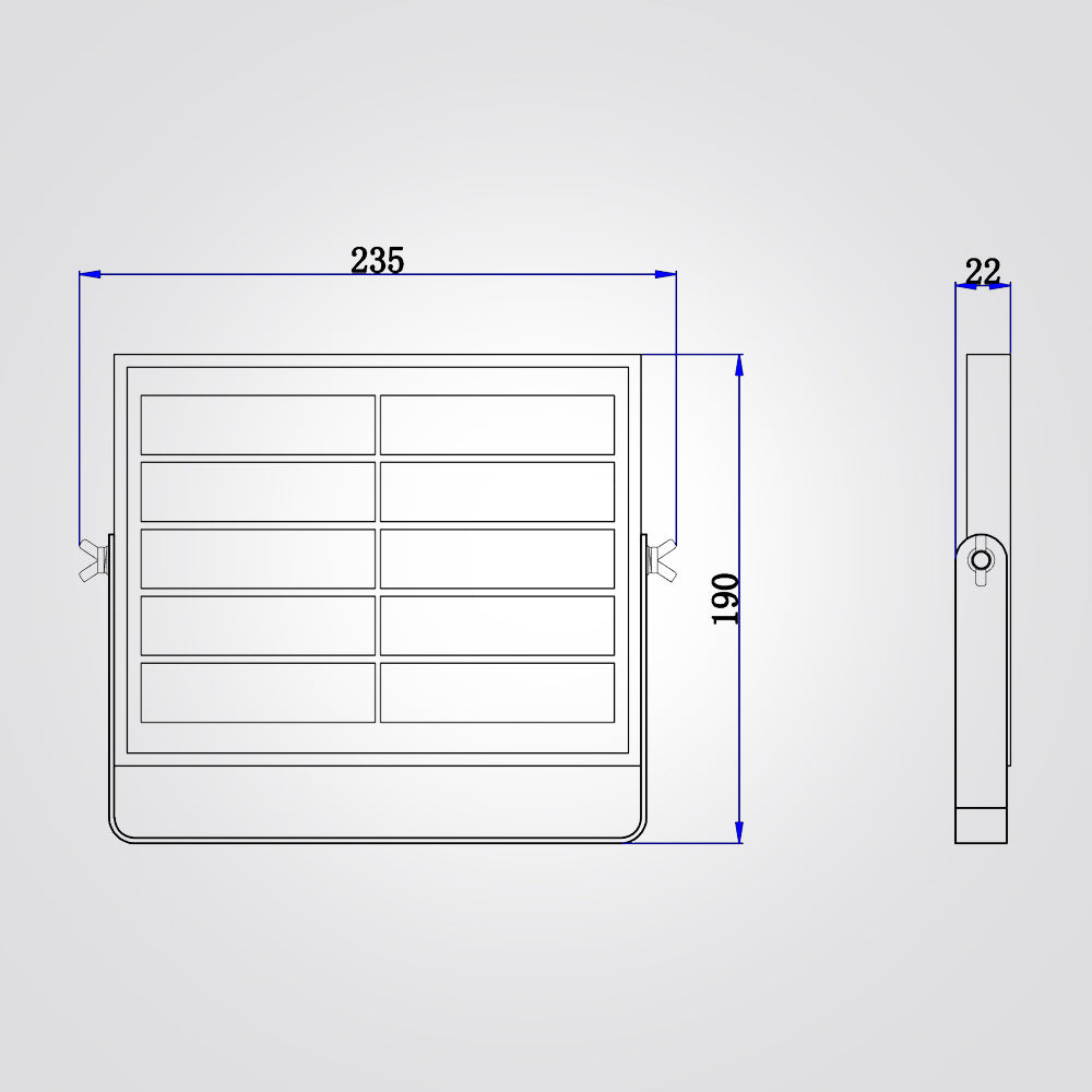 פנס הצפה סולארי – שחור | לבן – 50W / 100W / 200W