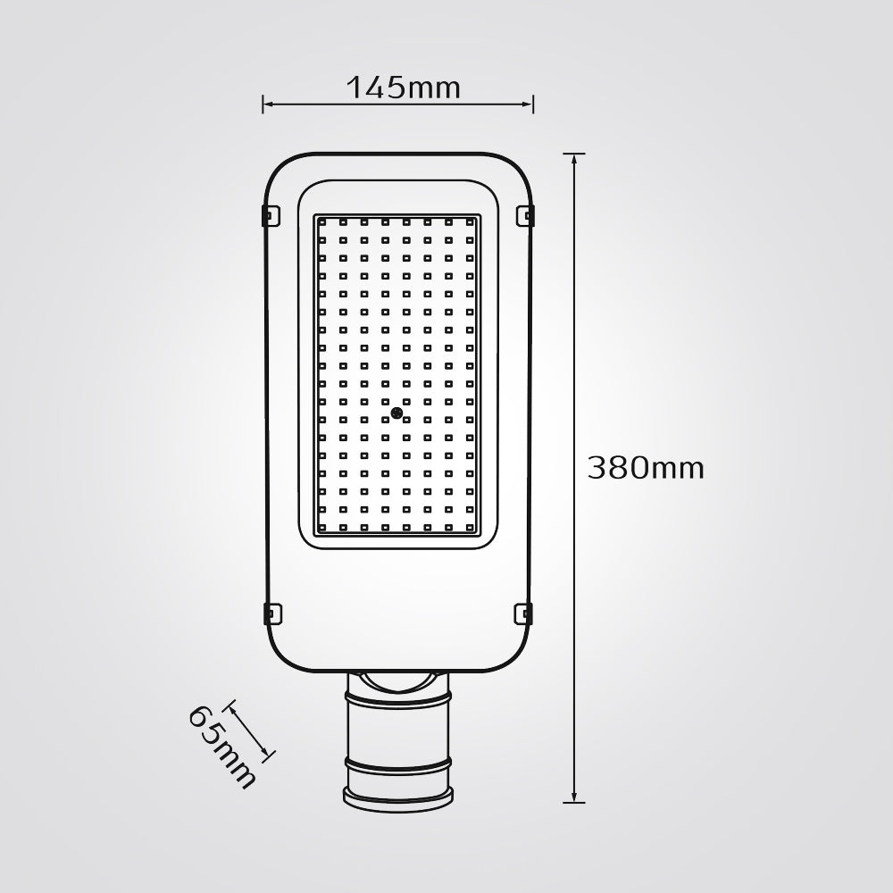 פנס רחוב שחור 50W|100W| 150W|IP65| 4000K