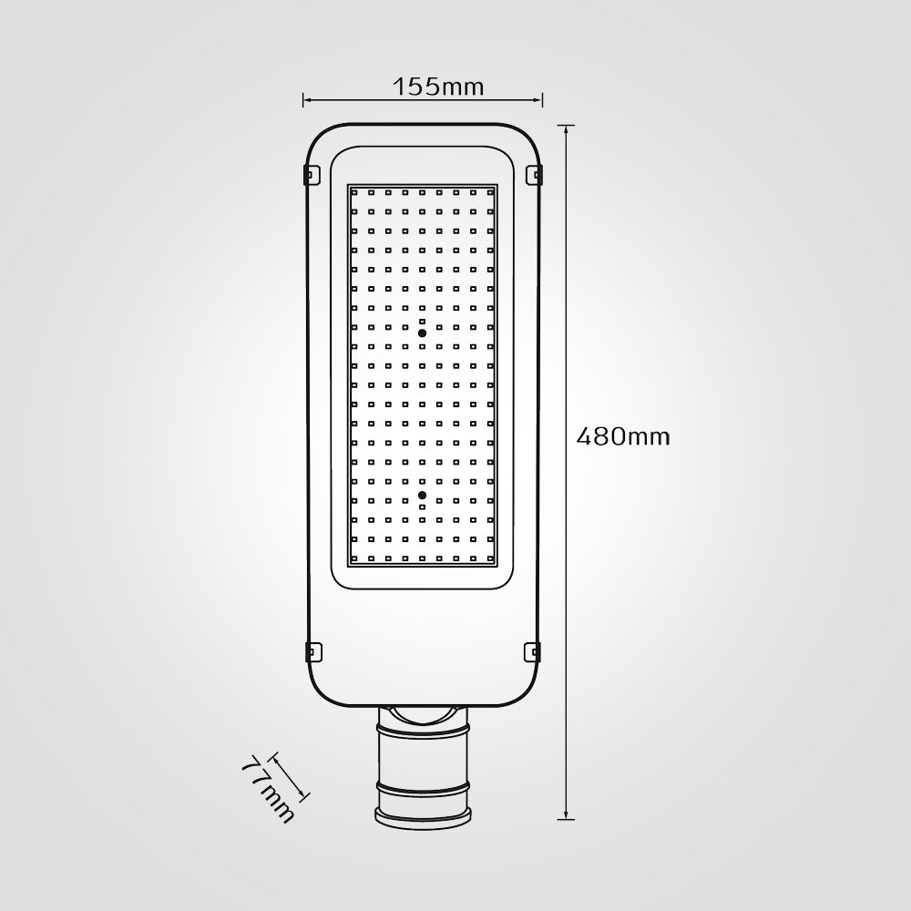 פנס רחוב שחור 50W|100W| 150W|IP65| 4000K