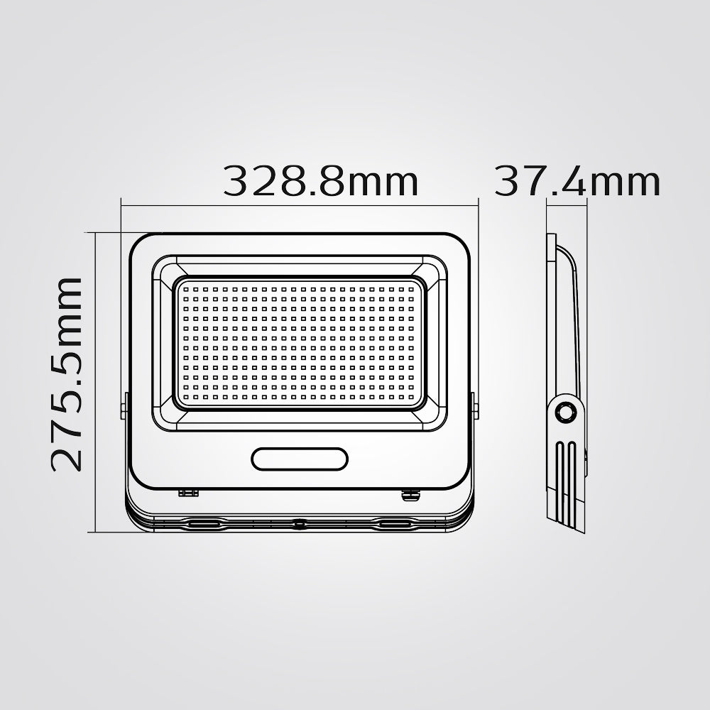פנס הצפה לד ג'ון 200W| IP65| שחור| 6500K