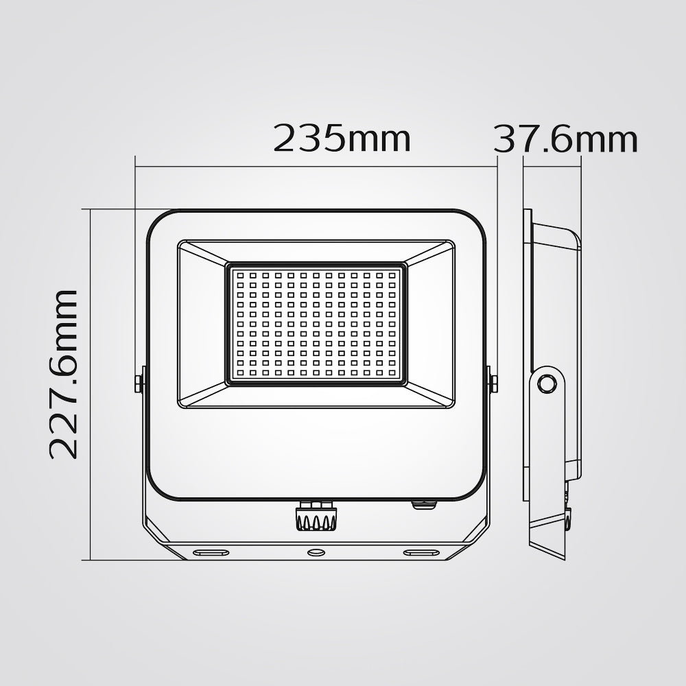פנס הצפה לד ג'ון 100W| IP65| לבן| CCT כפתור
