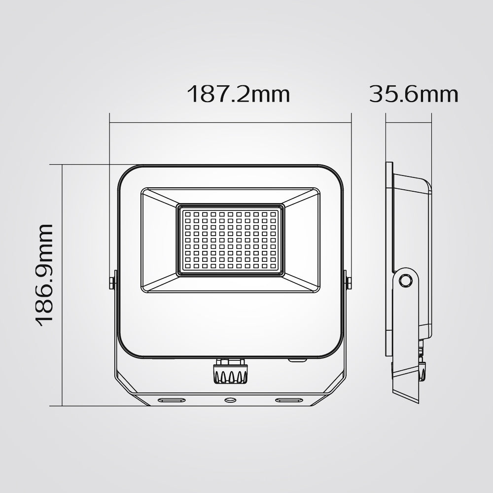 פנס הצפה לד ג'ון 50W| IP65| לבן| CCT כפתור
