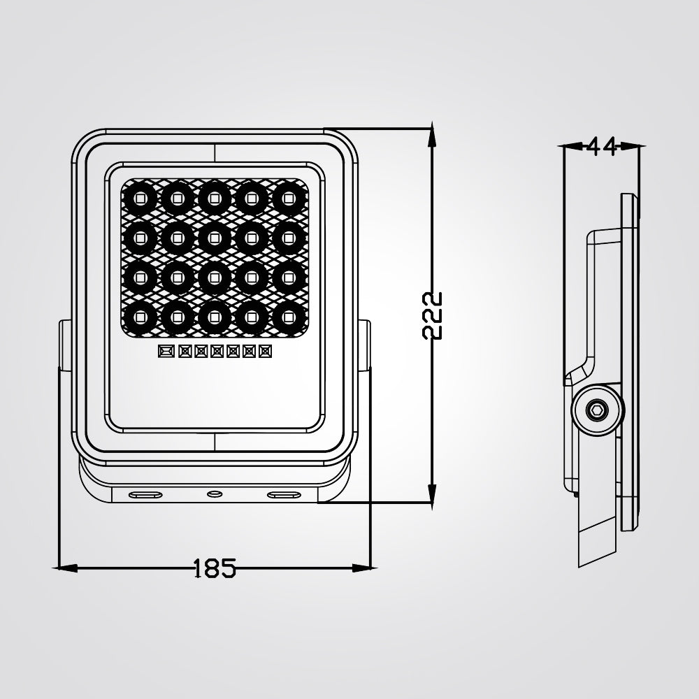 פרוז'קטור פנס הצפה סולארי שחור + שלט 50W | IP65 | 6500K