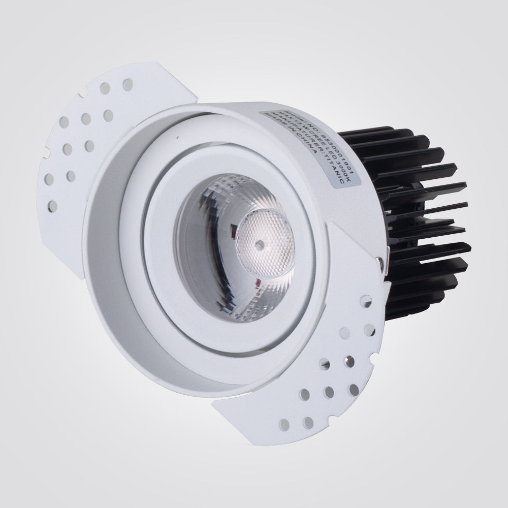 שקוע תקרה טרימלס לד טיטן 13W|3000K|לבן