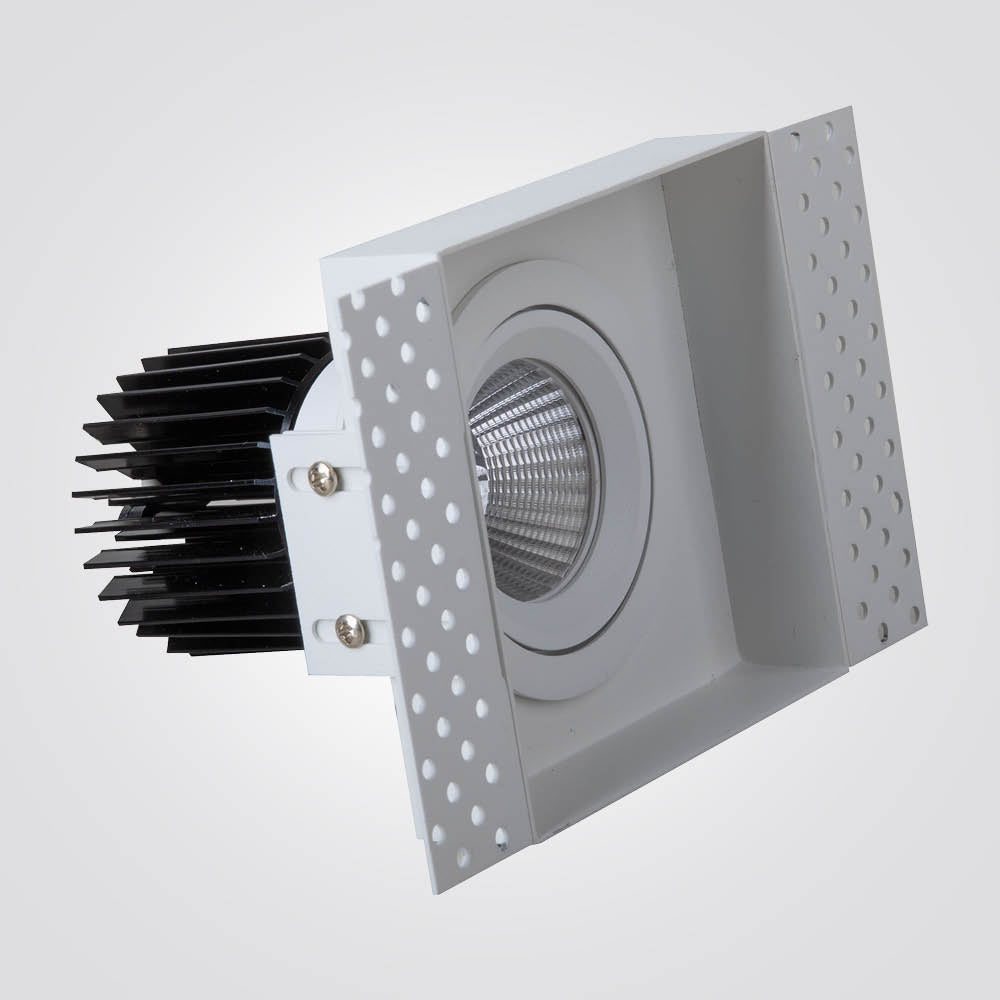 שקוע תקרה טרימלס מרובע לד טיטן 13W|3000K|לבן