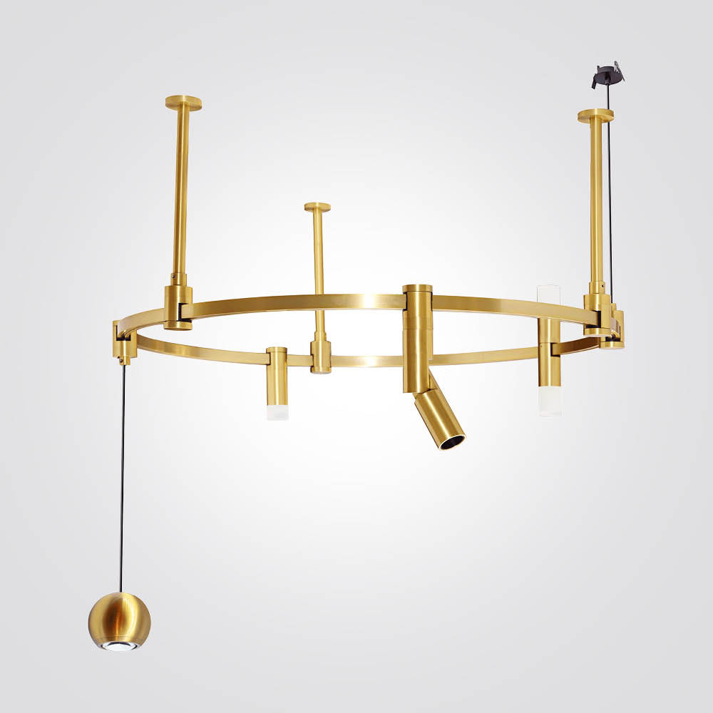 גוף תאורה למערכת מגנטית מג'יק 8W| פליז| 48V | דגם B