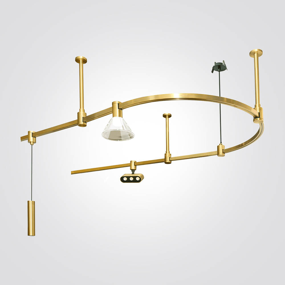 גוף תאורה למערכת מגנטית מג'יק 8W| פליז| 48V | דגם B