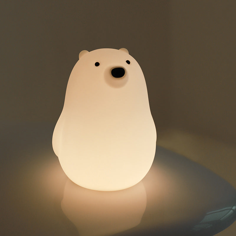 מנורת לילה דוב סיליקון לילדים נטענת USB