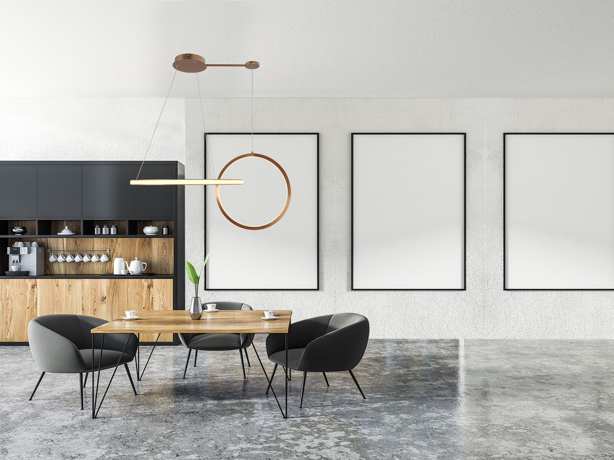 מנורת תליה אורי לד| זהב