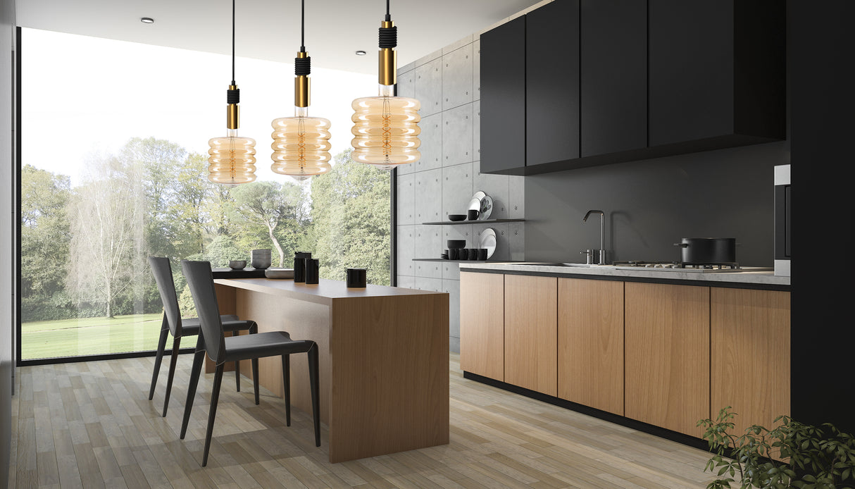 נורת פחם פילמנט רוזי מעוצבת 8W E27