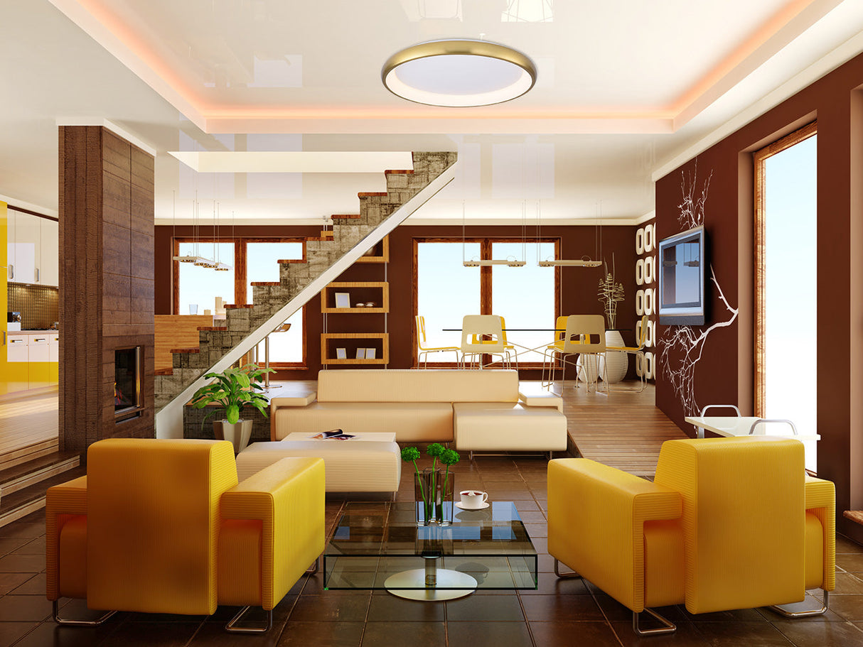 צמוד תקרה תרזה לד| זהב| Φ30|Φ40 |Φ60| Φ80| Φ100| CCT