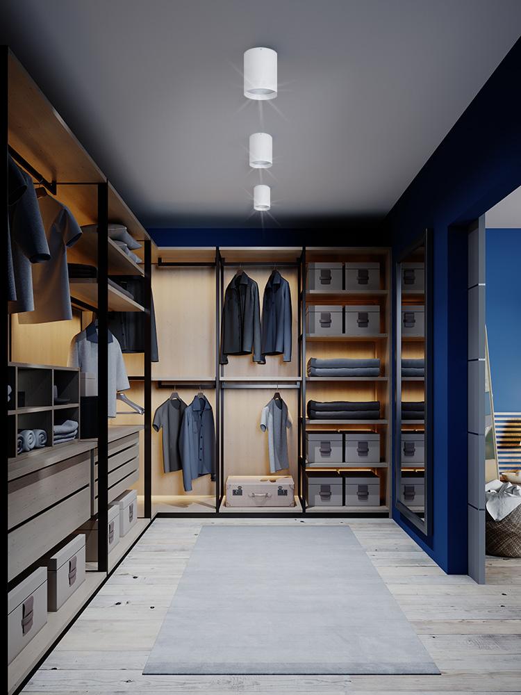 צילנדר תקרה גבי7W| 15W| 24W| שחור| לבן| פליז| 3000K