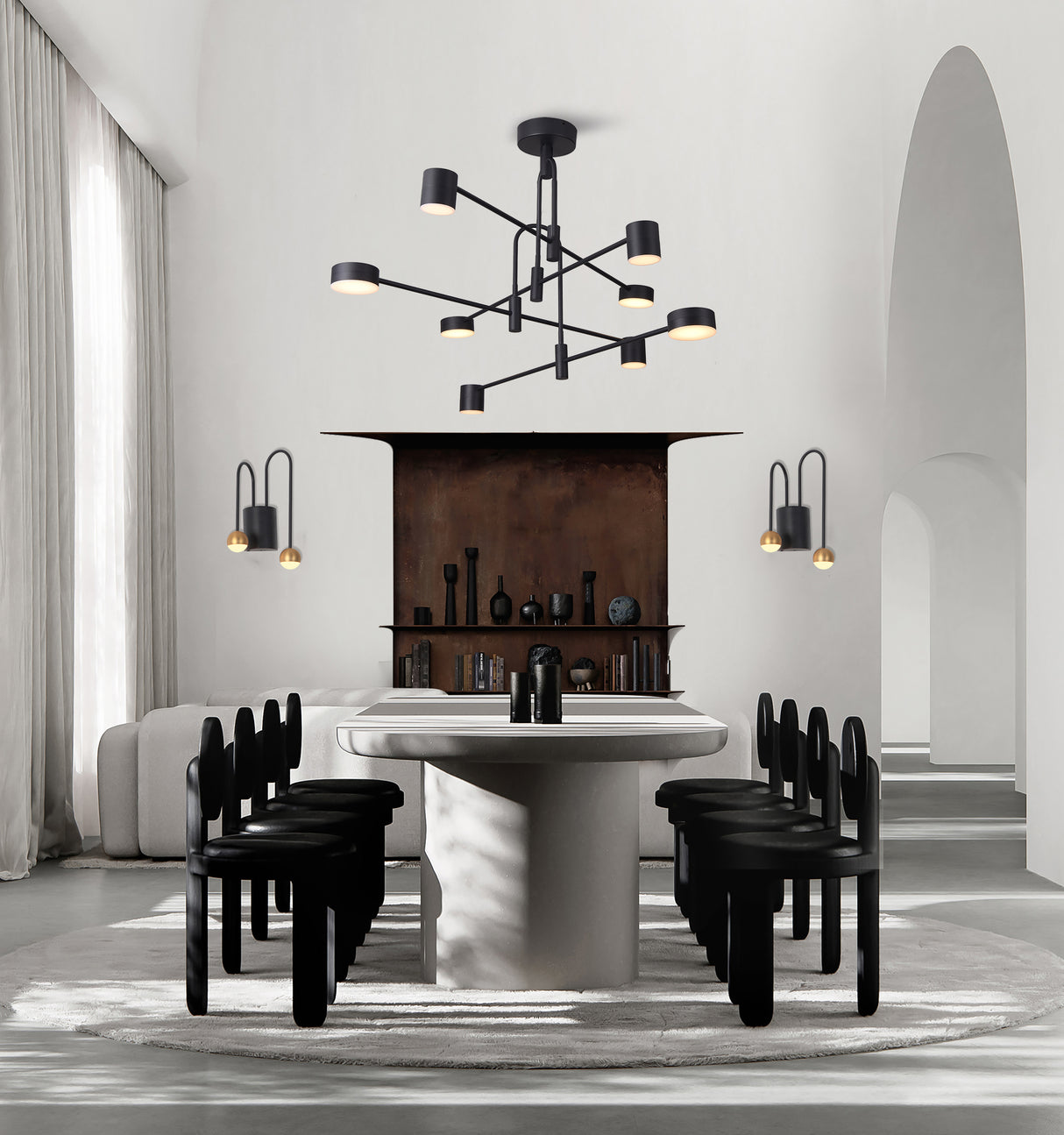 מנורת תליה זארא| שחור| 44W