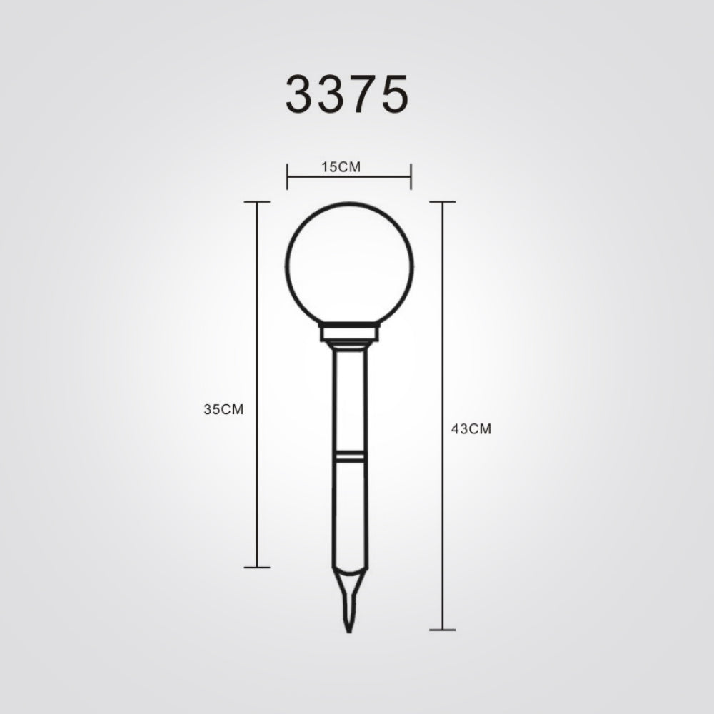 דוקרן גינה גלובו סולארי עגול- כסף