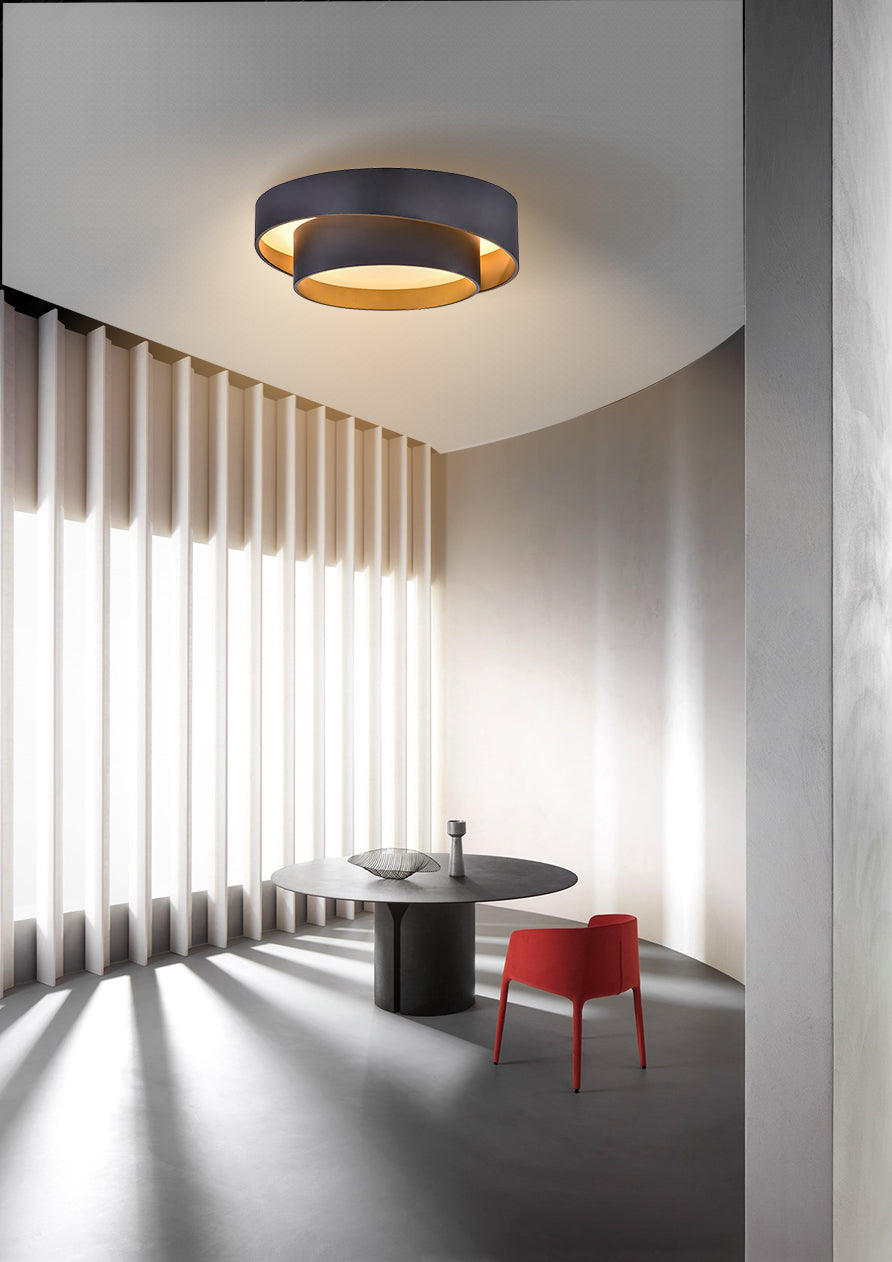 צמוד תקרה קרן לד| שחור פס זהב| Φ40| Φ60| Φ80