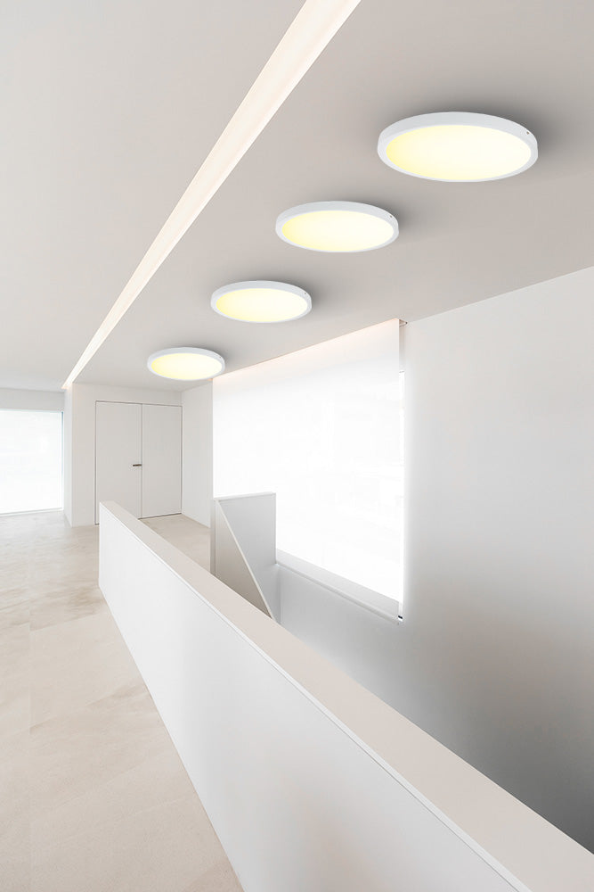 פאנל לד עגול צמוד תקרה Φ30| Φ40| Φ50| Φ60 ס"מ| לבן