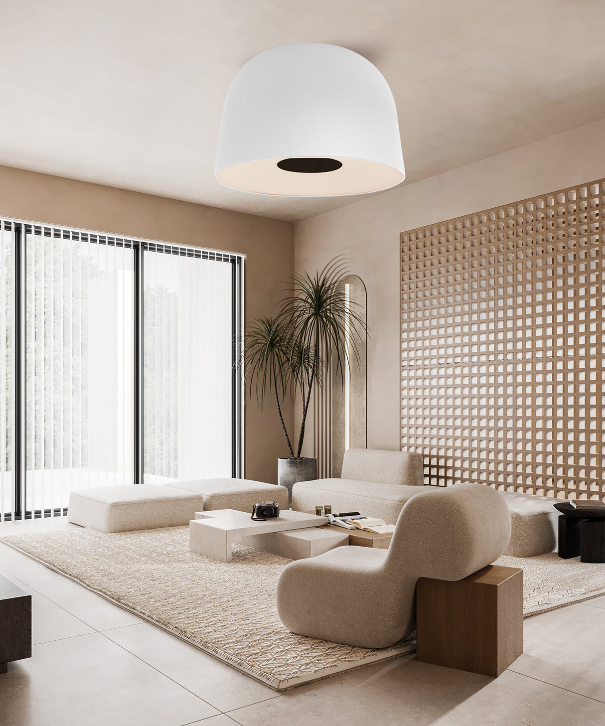 צמוד תקרה אדן | Φ40| לבן