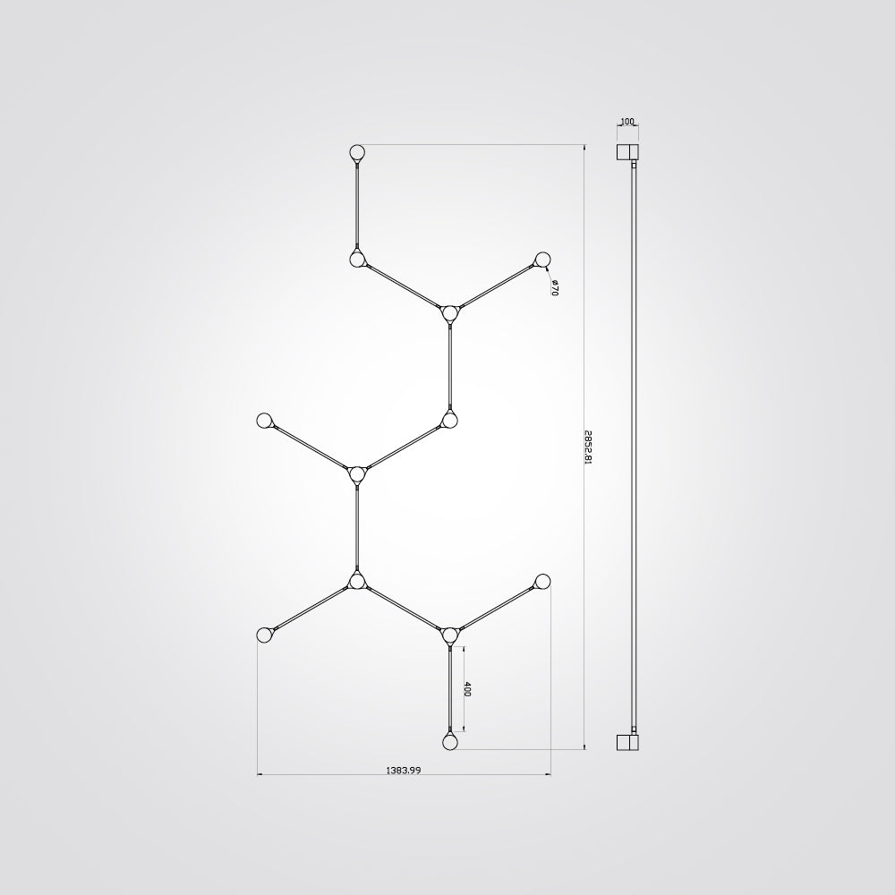 צמוד תקרה מודולרי MOD
