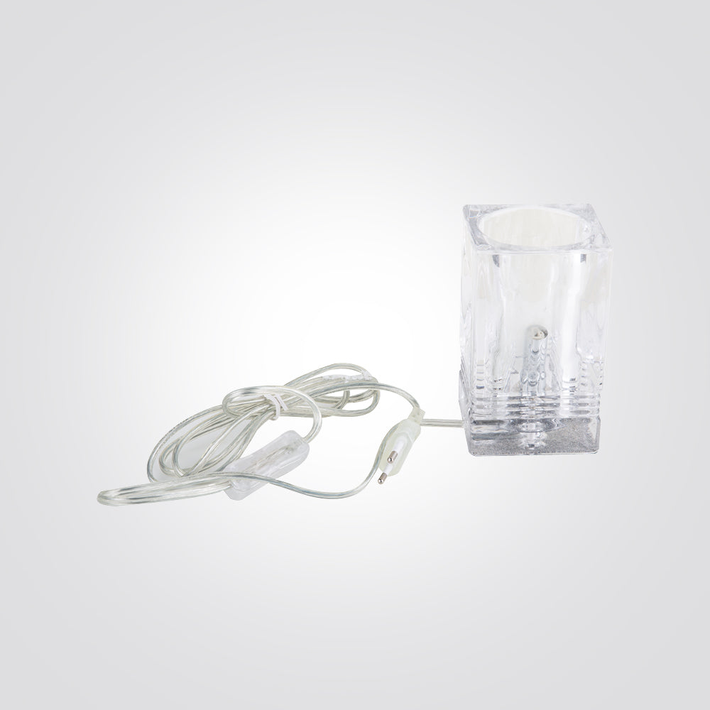 מנורת שולחן קריסטל זכוכית