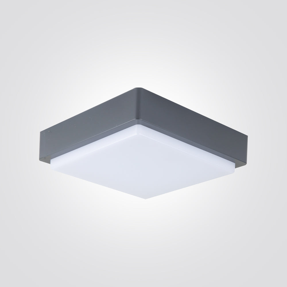 צמוד תקרה סאב מרובע מוגן מים 12W| IP65| אפור