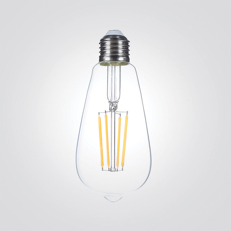 נורת לד אגס פילמנט ST64 7W שקוף /אמבר