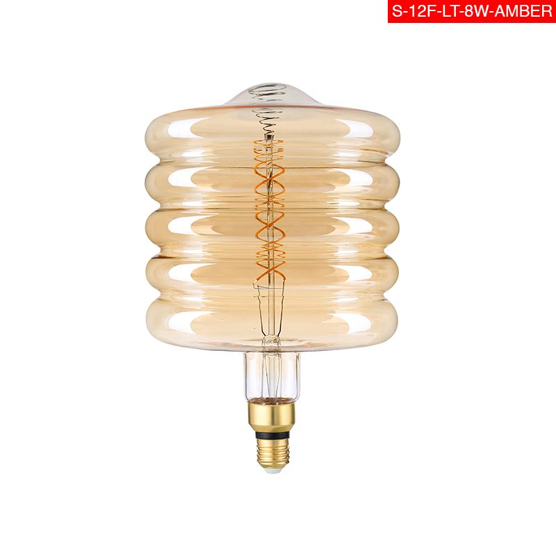 נורת פחם פילמנט רוזי מעוצבת 8W E27