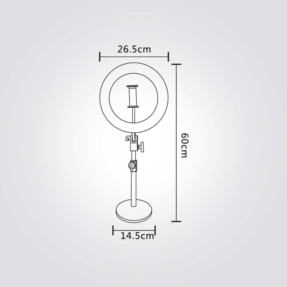 מנורת שולחן רינג עם USB