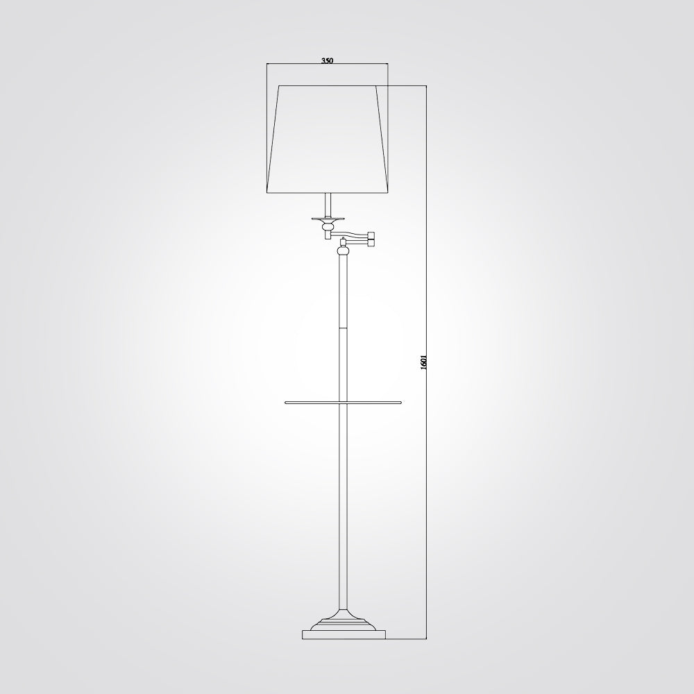 מנורת עמידה אילנה E27*40W עם מדף