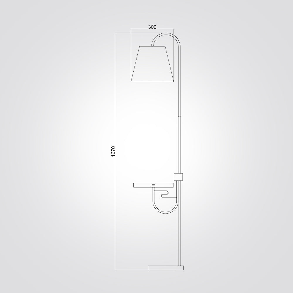 מנורת עמידה איילה עם שולחן מעץ