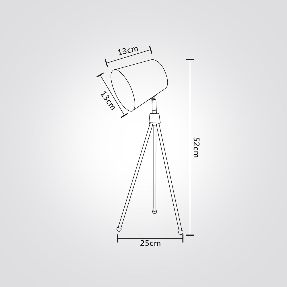 מנורת שולחן סאמי שחור