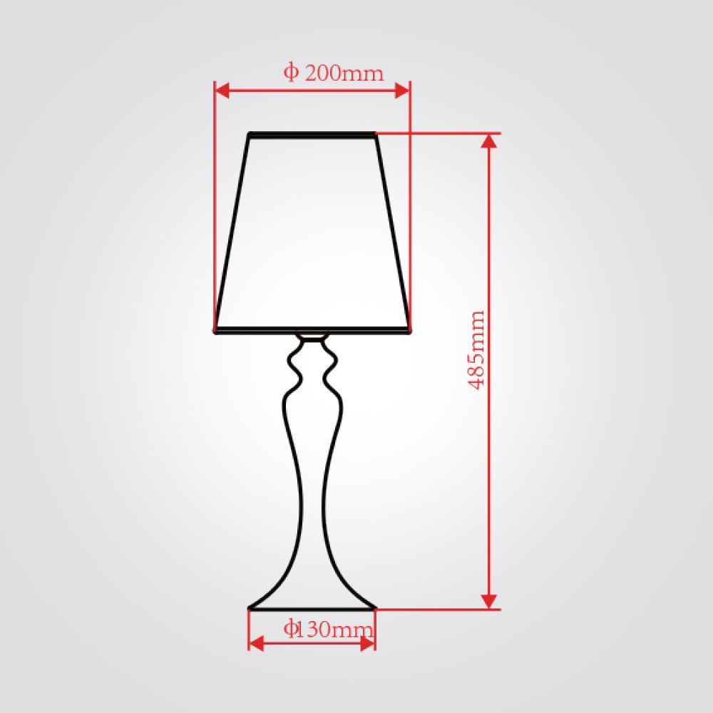 מנורת שולחן פלורית אדום