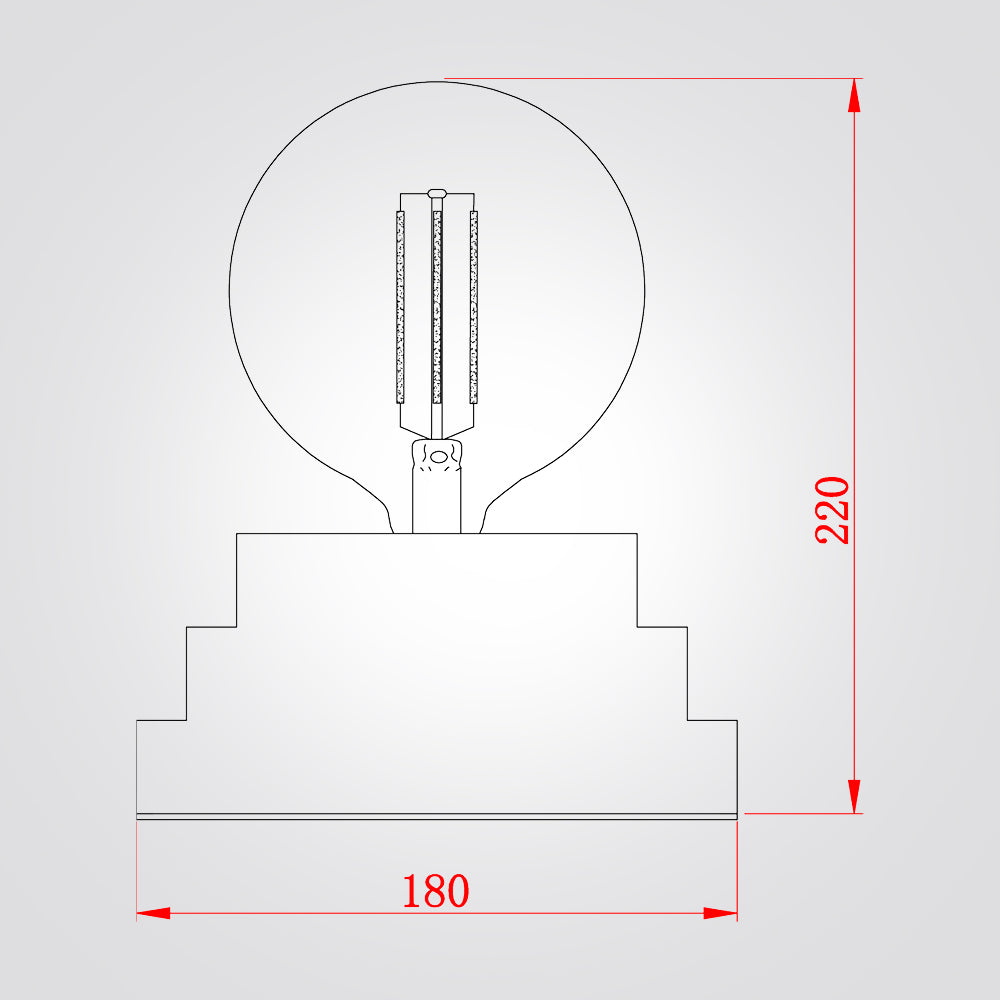 מנורת שולחן ריגה שחור| זהב