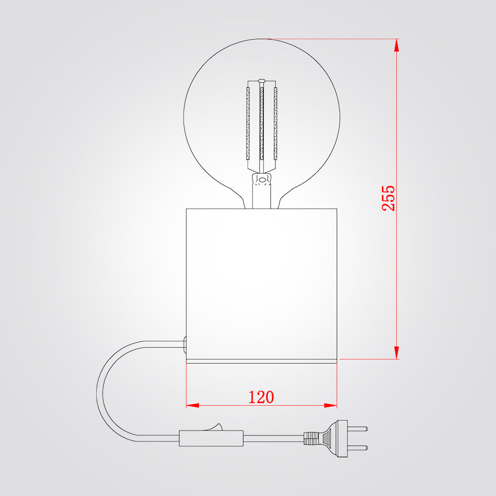 מנורת שולחן ולטה שחור| זהב