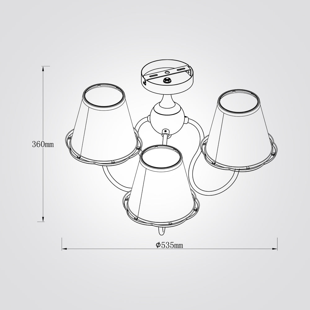 צמוד תקרה ילדים שלישיה אריג