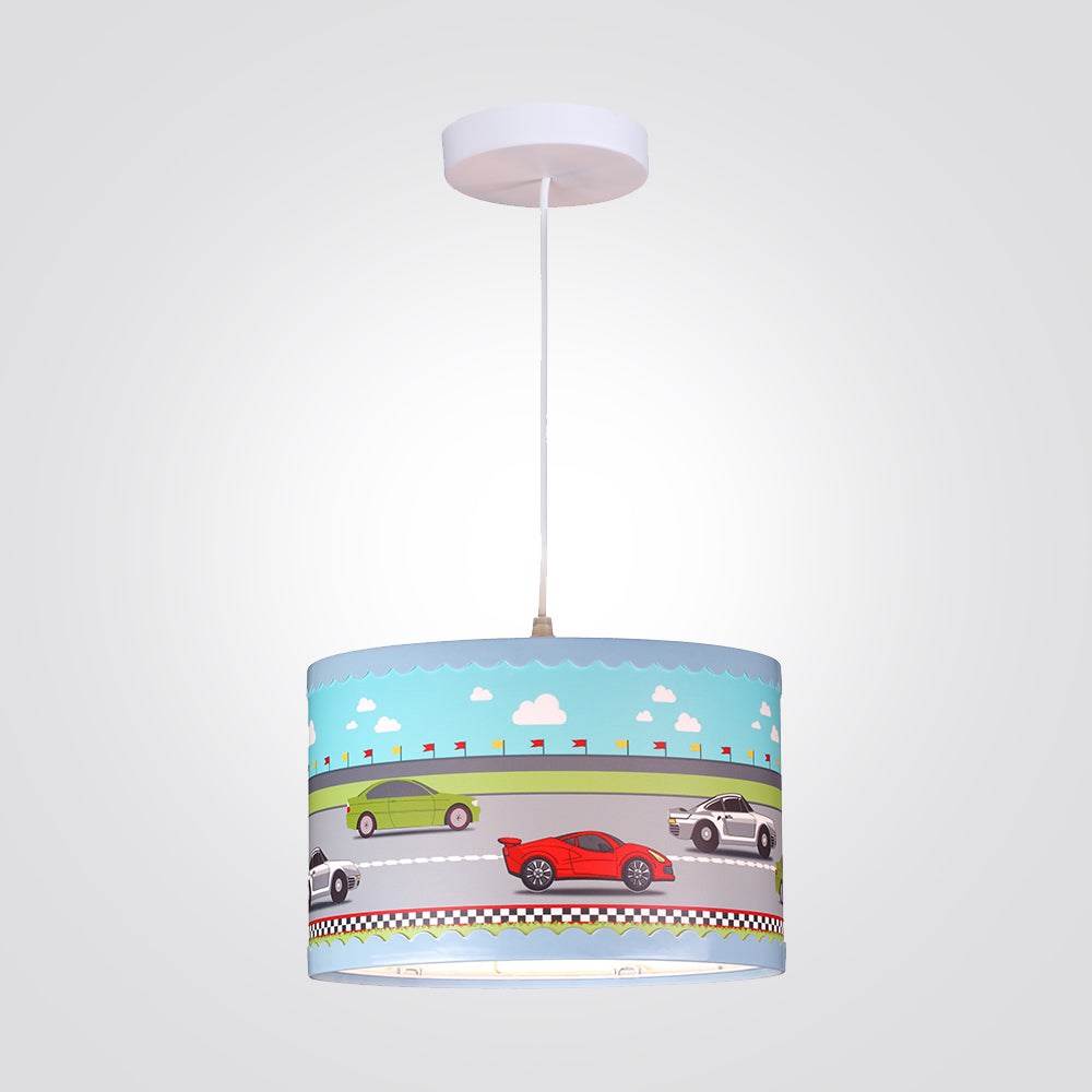 מנורת תליה ילדים אוהד מכוניות