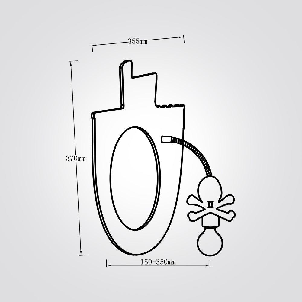 מנורת קיר ילדים מראה זאהי ספינה