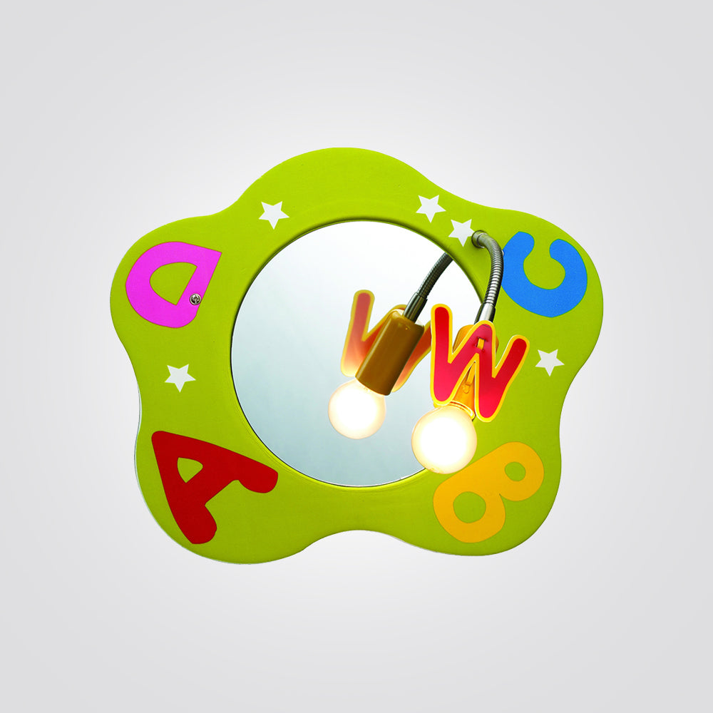 מנורת קיר ילדים מראה זאהי צהוב