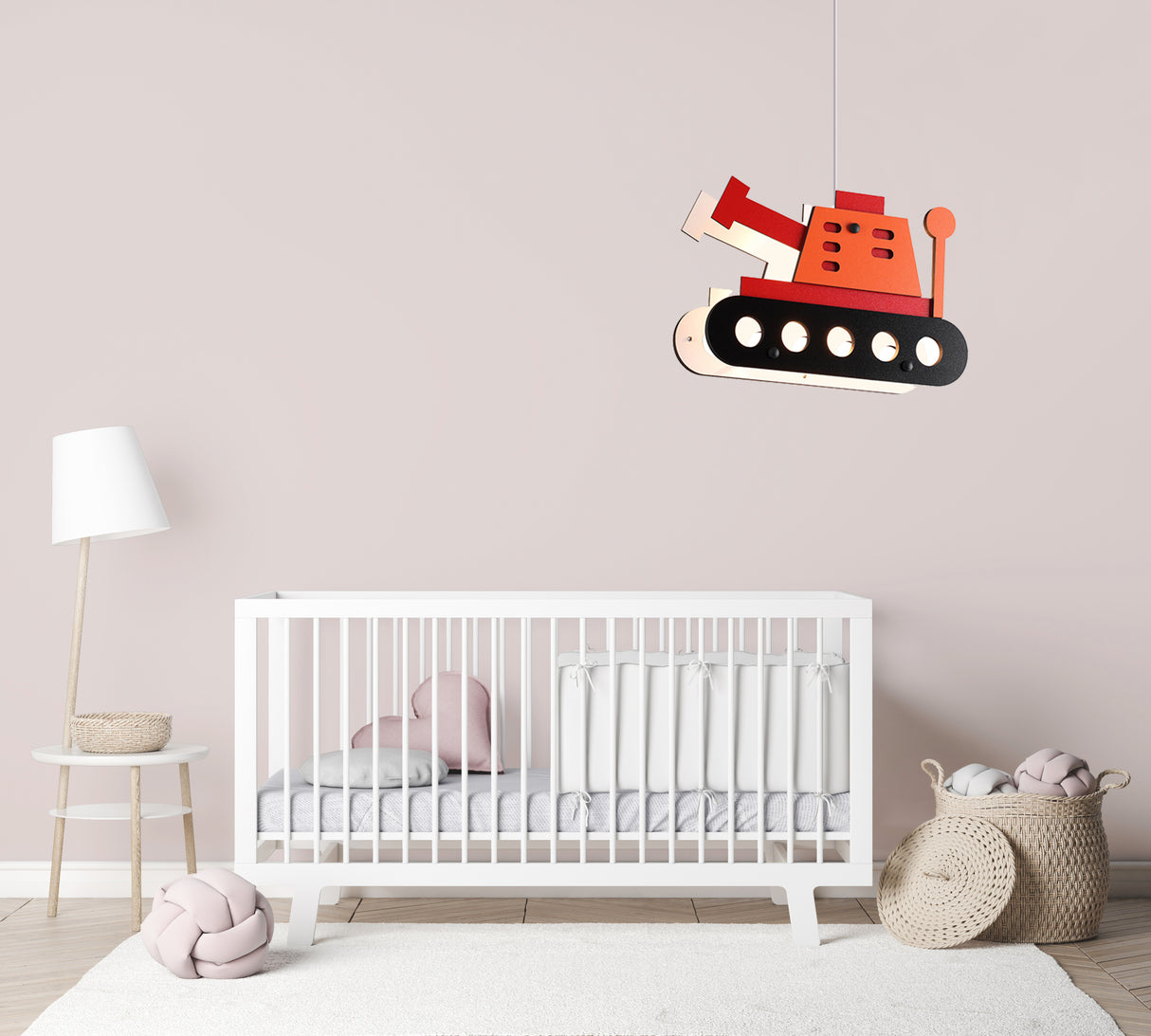 מנורת תליה ילדים טנק צבעונית