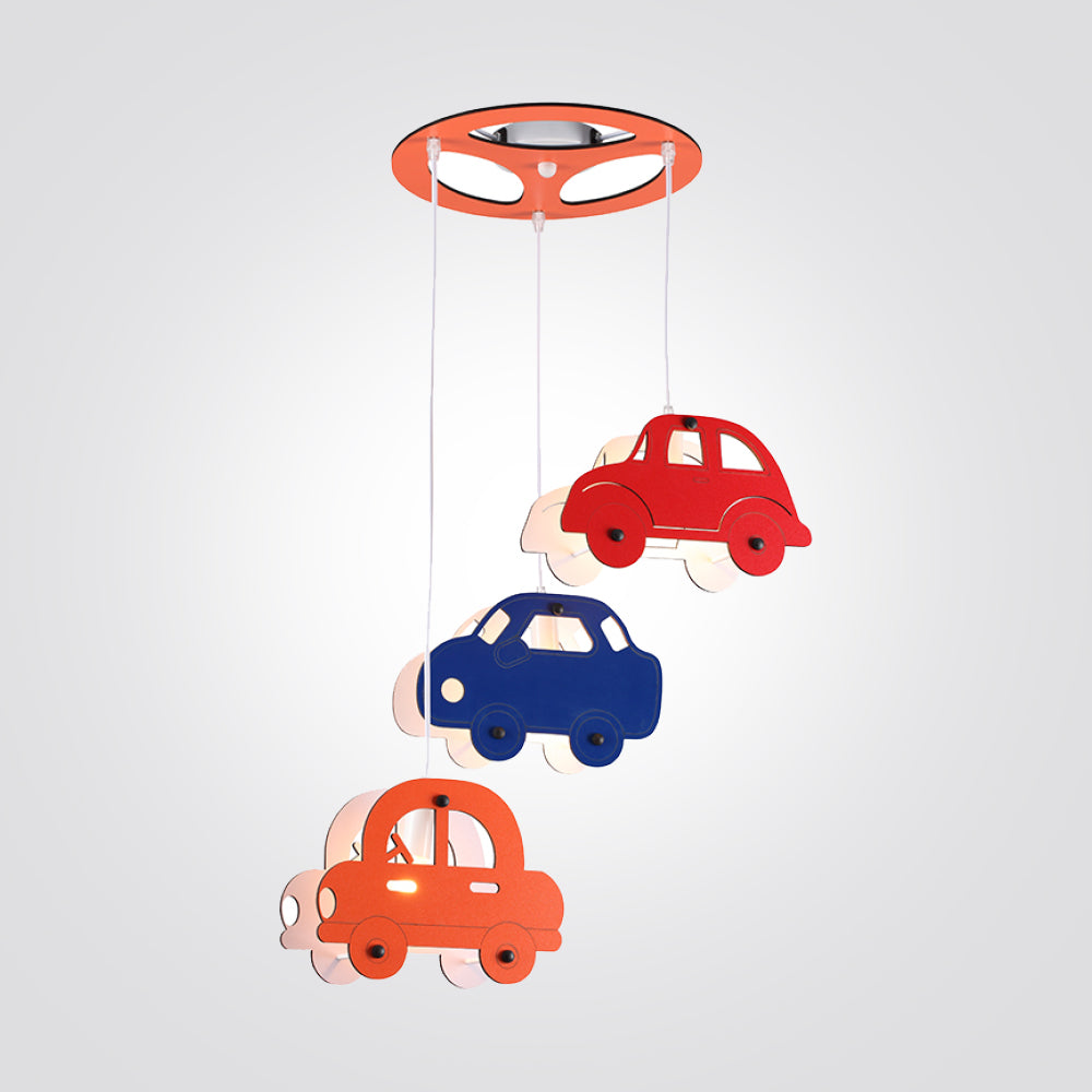 מנורת תליה ילדים מכוניות שלישייה