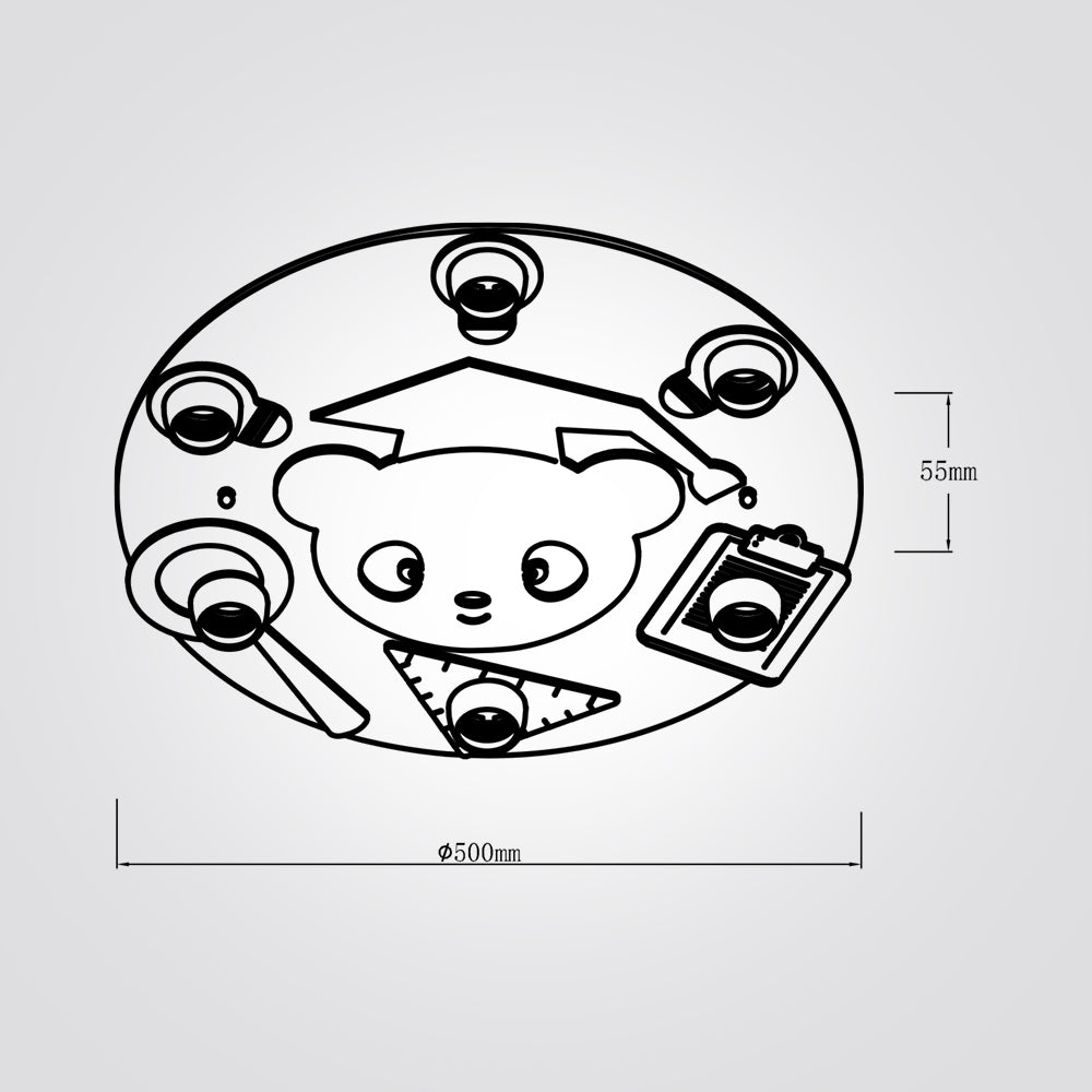 צמוד תקרה ילדים ליצן צבעוני