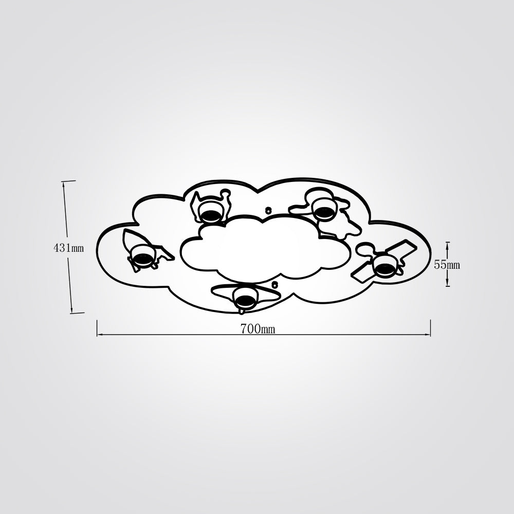 צמוד תקרה ילדים ענן