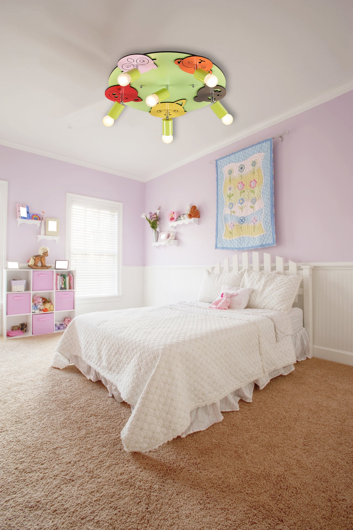 צמוד תקרה ילדים חיות צבעוני