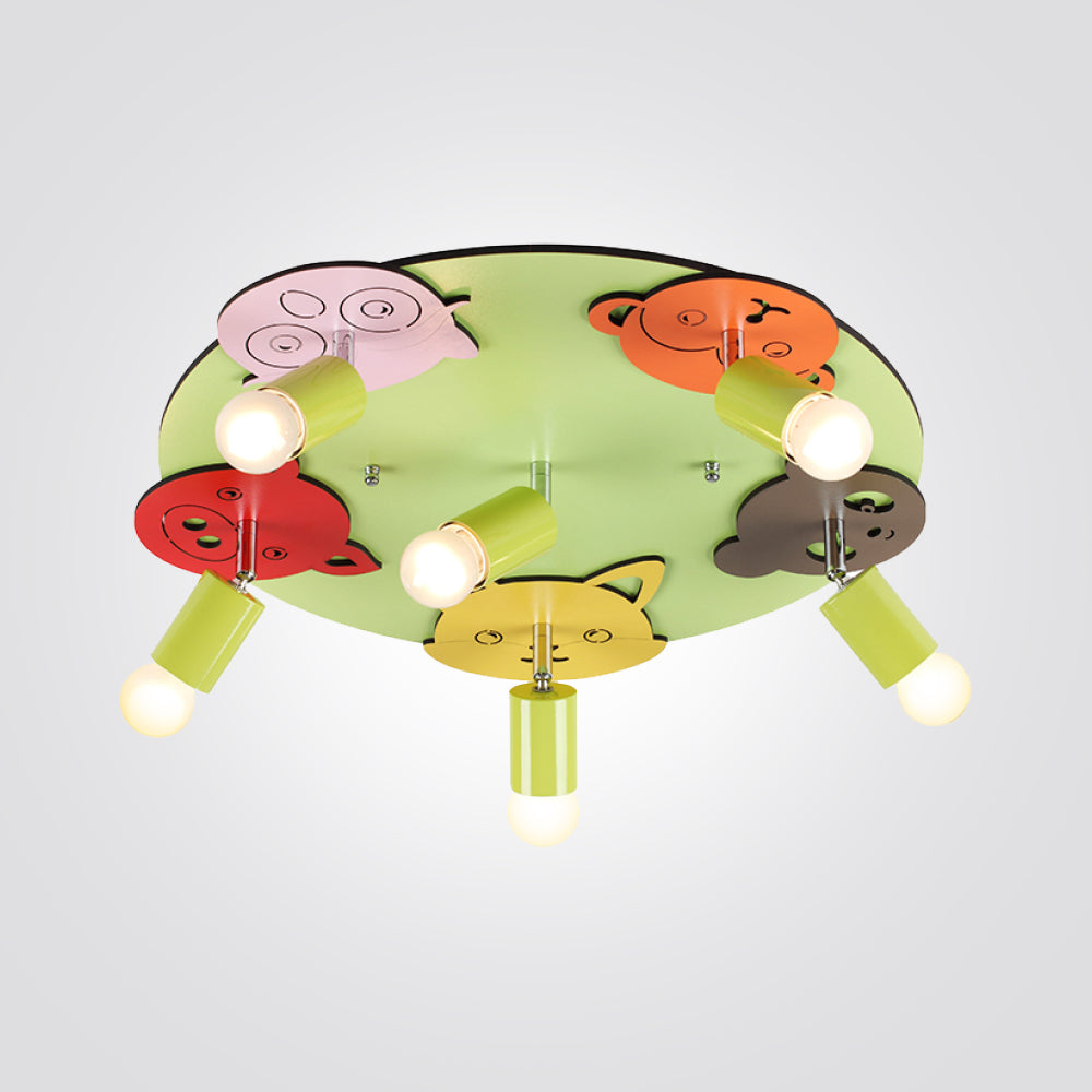 צמוד תקרה ילדים חיות צבעוני