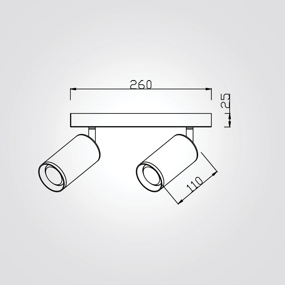 ספוט יהב זוגי |שחור+פליז