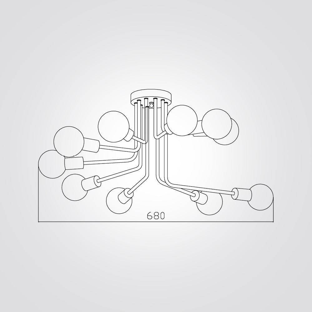 צמוד תקרה אסקדה עשיריה| לבן