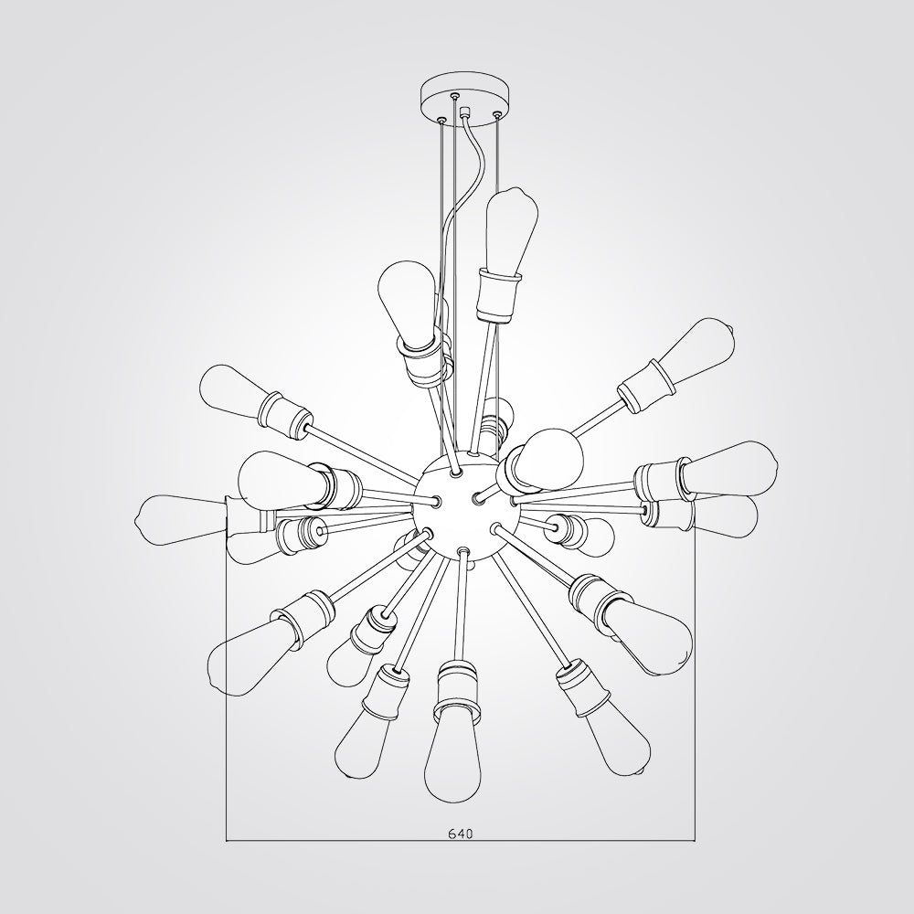 מנורת תליה עינת 21 נורות