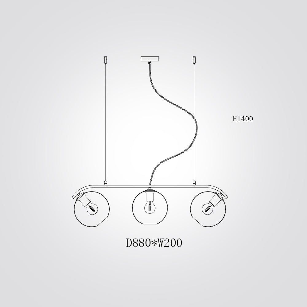 מנורת תליה אנקרה שלישיה