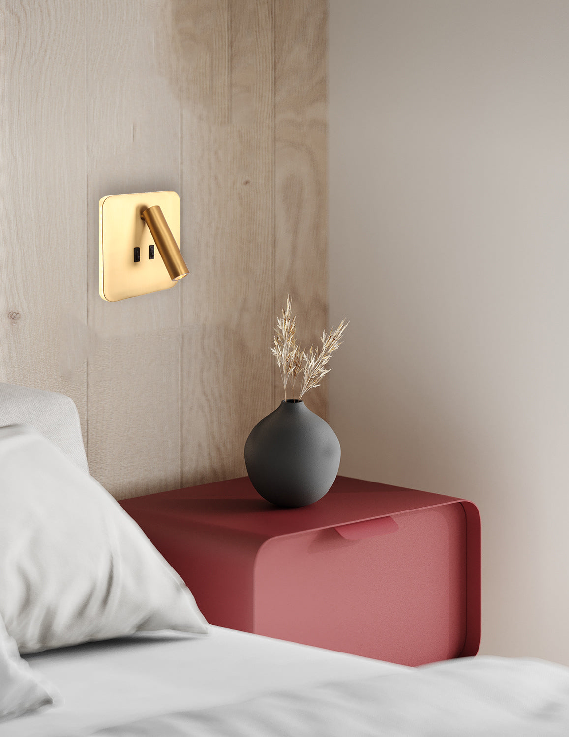 מנורת קיר קאדרים מרובע| שחור| זהב| לבן