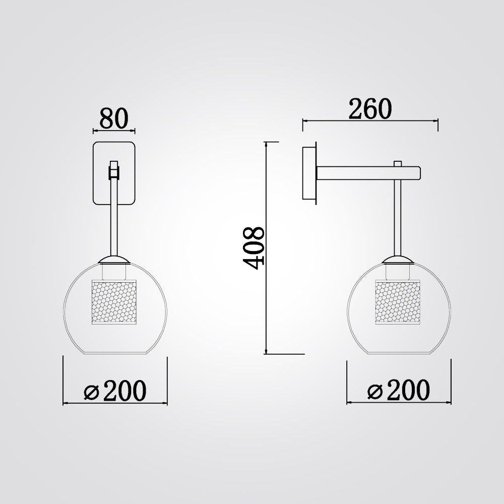 מנורת קיר ז'נבה דגם| BW